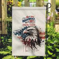Happy Fourth of July Personalized Garden Flag Bald Eagle USA Independence Day