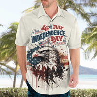 Happy Fourth of July Personalized Hawaiian Shirt Bald Eagle USA Independence Day