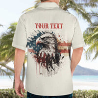 Happy Fourth of July Personalized Hawaiian Shirt Bald Eagle USA Independence Day