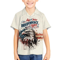 Happy Fourth of July Personalized Kid Hawaiian Shirt Bald Eagle USA Independence Day