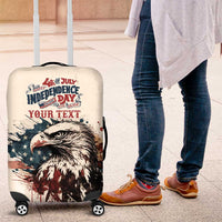 Happy Fourth of July Personalized Luggage Cover Bald Eagle USA Independence Day