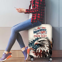 Happy Fourth of July Personalized Luggage Cover Bald Eagle USA Independence Day