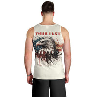 Happy Fourth of July Personalized Men Tank Top Bald Eagle USA Independence Day