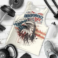 Happy Fourth of July Personalized Men Tank Top Bald Eagle USA Independence Day