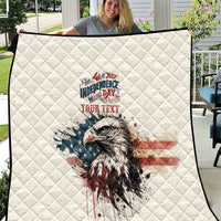 Happy Fourth of July Personalized Quilt Bald Eagle USA Independence Day