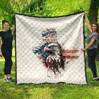 Happy Fourth of July Personalized Quilt Bald Eagle USA Independence Day