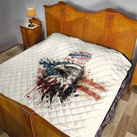 Happy Fourth of July Personalized Quilt Bald Eagle USA Independence Day