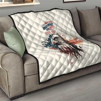 Happy Fourth of July Personalized Quilt Bald Eagle USA Independence Day