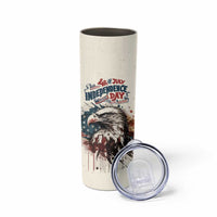 Happy Fourth of July Personalized Skinny Tumbler Bald Eagle USA Independence Day