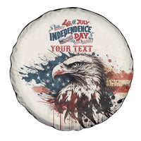 Happy Fourth of July Personalized Spare Tire Cover Bald Eagle USA Independence Day