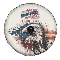 Happy Fourth of July Personalized Spare Tire Cover Bald Eagle USA Independence Day