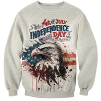 Happy Fourth of July Personalized Sweatshirt Bald Eagle USA Independence Day