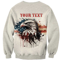 Happy Fourth of July Personalized Sweatshirt Bald Eagle USA Independence Day