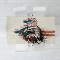 Happy Fourth of July Personalized Tablecloth Bald Eagle USA Independence Day