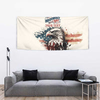 Happy Fourth of July Personalized Tapestry Bald Eagle USA Independence Day