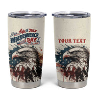 Happy Fourth of July Personalized Tumbler Cup Bald Eagle USA Independence Day