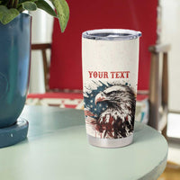 Happy Fourth of July Personalized Tumbler Cup Bald Eagle USA Independence Day