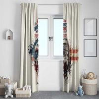 Happy Fourth of July Personalized Window Curtain Bald Eagle USA Independence Day