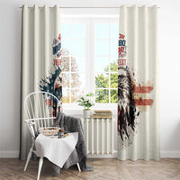 Happy Fourth of July Personalized Window Curtain Bald Eagle USA Independence Day