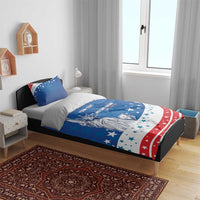 History Began 4th of July Personalized Bedding Set Statue of Liberty US Flag