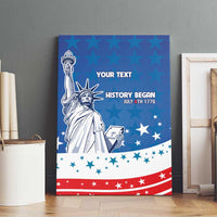 History Began 4th of July Personalized Canvas Wall Art Statue of Liberty US Flag