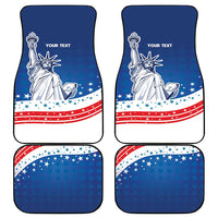 History Began 4th of July Personalized Car Mats Statue of Liberty US Flag