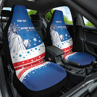 History Began 4th of July Personalized Car Seat Cover Statue of Liberty US Flag