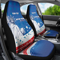History Began 4th of July Personalized Car Seat Cover Statue of Liberty US Flag