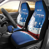 History Began 4th of July Personalized Car Seat Cover Statue of Liberty US Flag