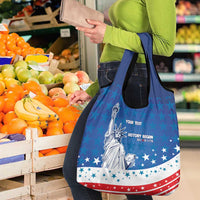 History Began 4th of July Personalized Grocery Bag Statue of Liberty US Flag