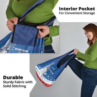 History Began 4th of July Personalized Grocery Bag Statue of Liberty US Flag