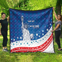 History Began 4th of July Personalized Quilt Statue of Liberty US Flag