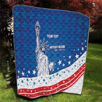 History Began 4th of July Personalized Quilt Statue of Liberty US Flag