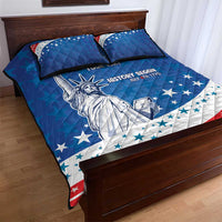 History Began 4th of July Personalized Quilt Bed Set Statue of Liberty US Flag