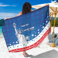 History Began 4th of July Personalized Sarong Statue of Liberty US Flag