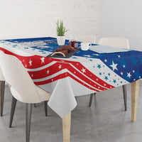 History Began 4th of July Personalized Tablecloth Statue of Liberty US Flag