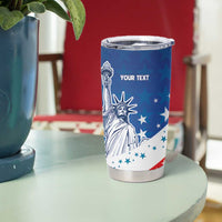 History Began 4th of July Personalized Tumbler Cup Statue of Liberty US Flag