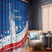 History Began 4th of July Personalized Window Curtain Statue of Liberty US Flag