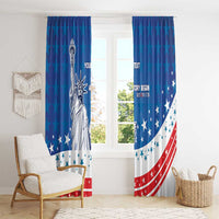 History Began 4th of July Personalized Window Curtain Statue of Liberty US Flag