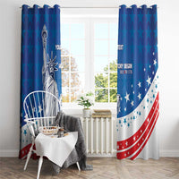 History Began 4th of July Personalized Window Curtain Statue of Liberty US Flag