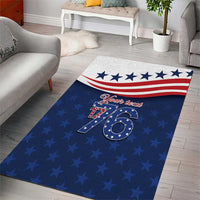 July 4th 1776 American Flag Vintage Personalized Area Rug USA Independence Day