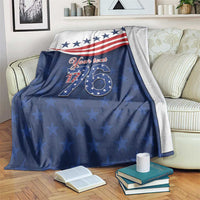 July 4th 1776 American Flag Vintage Personalized Blanket USA Independence Day