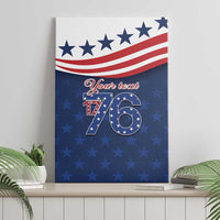 July 4th 1776 American Flag Vintage Personalized Canvas Wall Art USA Independence Day