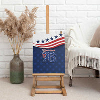 July 4th 1776 American Flag Vintage Personalized Canvas Wall Art USA Independence Day
