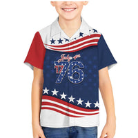 July 4th 1776 American Flag Vintage Personalized Family Matching Mermaid Dress and Hawaiian Shirt USA Independence Day