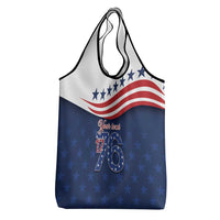 July 4th 1776 American Flag Vintage Personalized Grocery Bag USA Independence Day