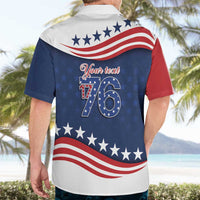 July 4th 1776 American Flag Vintage Personalized Hawaiian Shirt USA Independence Day
