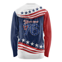 July 4th 1776 American Flag Vintage Personalized Long Sleeve Shirt USA Independence Day