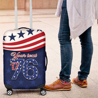 July 4th 1776 American Flag Vintage Personalized Luggage Cover USA Independence Day