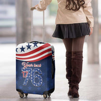 July 4th 1776 American Flag Vintage Personalized Luggage Cover USA Independence Day